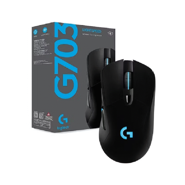 Logitech G703 Lightspeed Wireless Gaming Mouse - Negro