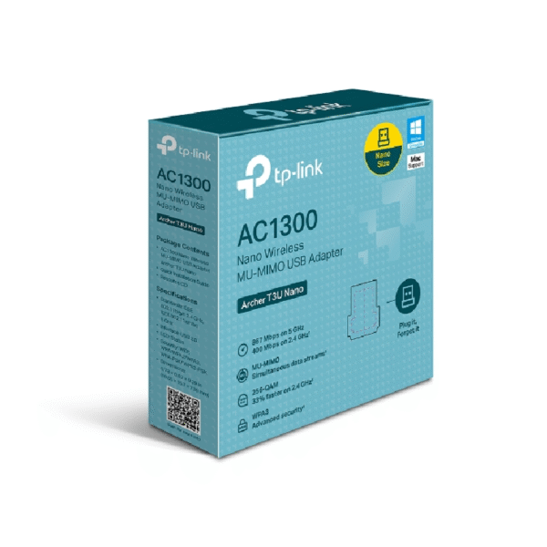 Adaptador de red Wi-Fi TP-Link Archer T3U Nano